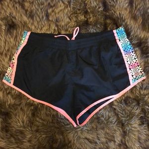 Black and Aztec Work Out Shorts